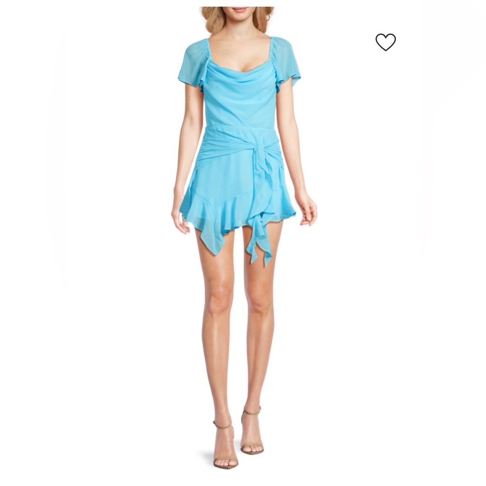 Amanda Uprichard Skort Romper Aqua Blue Size S NWT